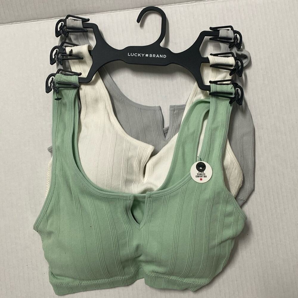New Lucky Brand seamless comfort 3-pack‎ super soft ribbed lounge sports bras